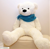 Большой белый медведь "Бирюзовый шарфик" 200 см