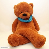 Большой коричневый медведь "Бирюзовый шарфик" 200 см