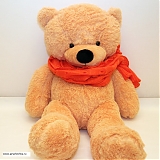 Большой карамельный медведь "Оранжевый шарфик" 200 см