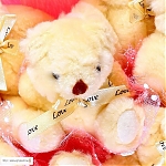 Букет из мягких игрушек "Счастливые мишки розовые" 2