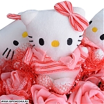 Букет из мягких игрушек "Милые котятя розовый-1" 1