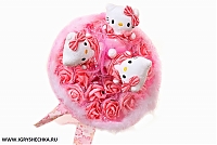 Букет измягких игрушек "Милые котятя розовый-2"  2