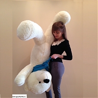 Большой белый медведь "Бирюзовый шарфик" 160 см