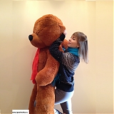 Большой коричневый медведь "Оранжевый шарфик" 200 см