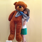Большой коричневый медведь "Синий шарфик" 160 см