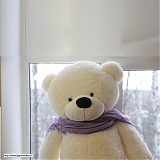 Большой белый медведь "Фиолетовый шарфик" 200 см