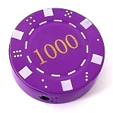 Зажигалка покерная фишка фиолетовая