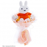 Букет из мягких игрушек Оранжевый заяц 1